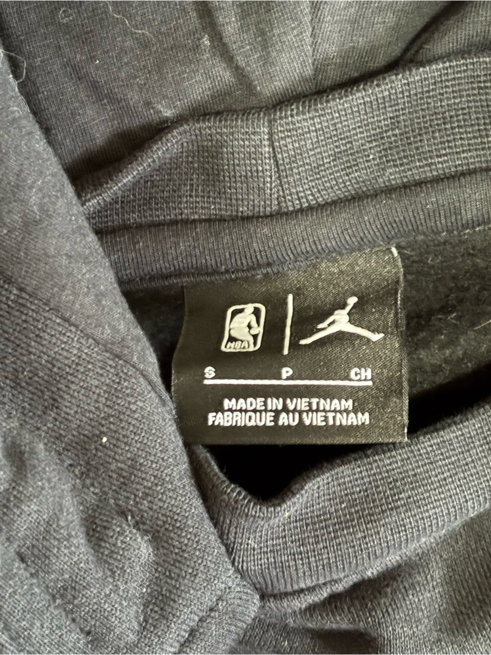 Jordan Black Men's Crewneck Hoodie with Red Raptors Lettering - Picture 2 of 4